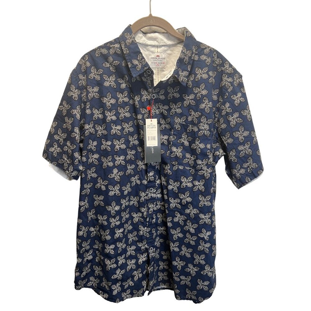 NWT Ditch Plains Button up short sleeve Shirt  Men's size 2x